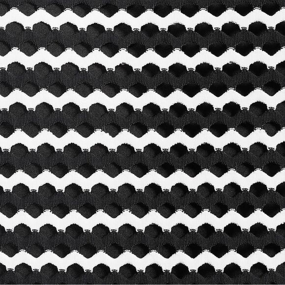 Land's End Crochet long sleeve bikini top bottoms built-in bra black white Var - Picture 11 of 11